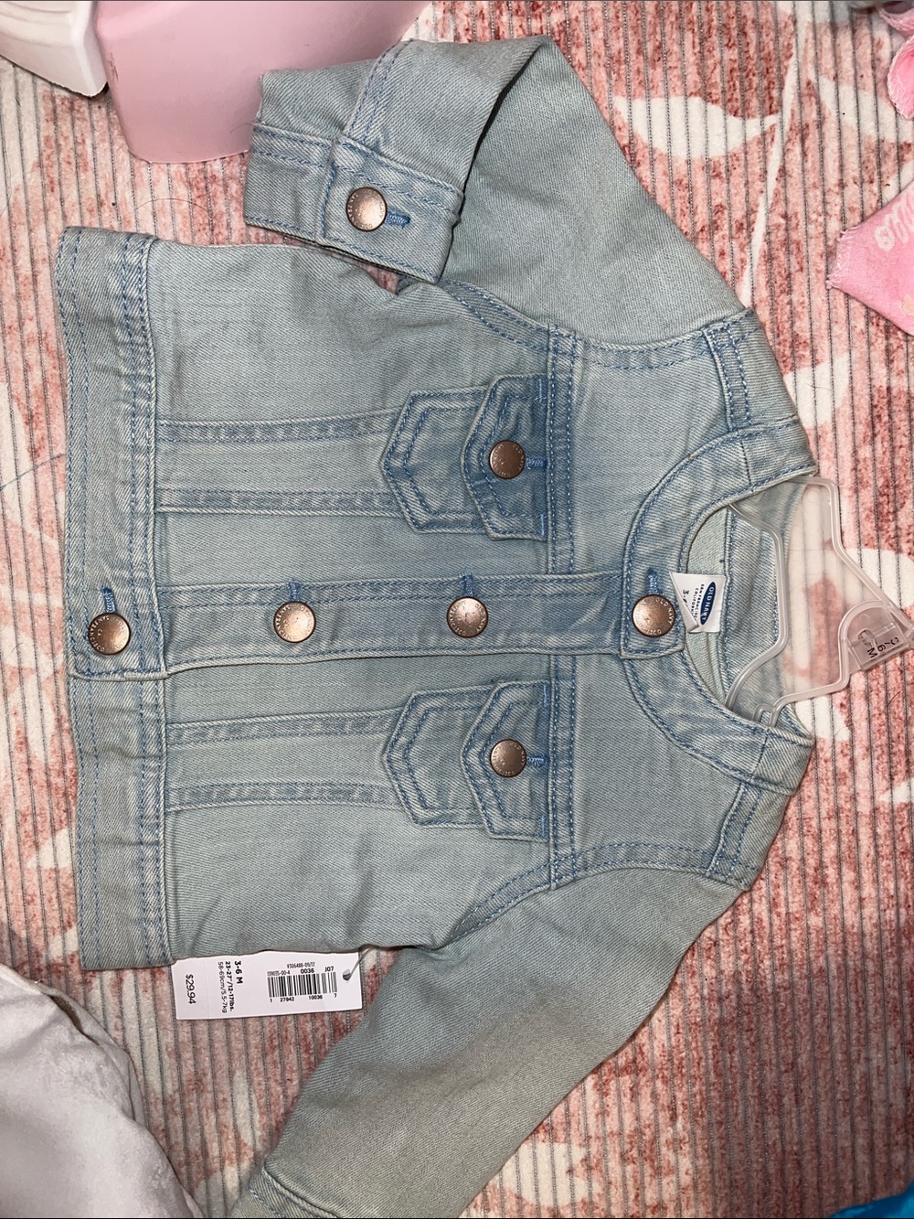 Old Navy Light Blue Denim Jacket with Copper Buttons